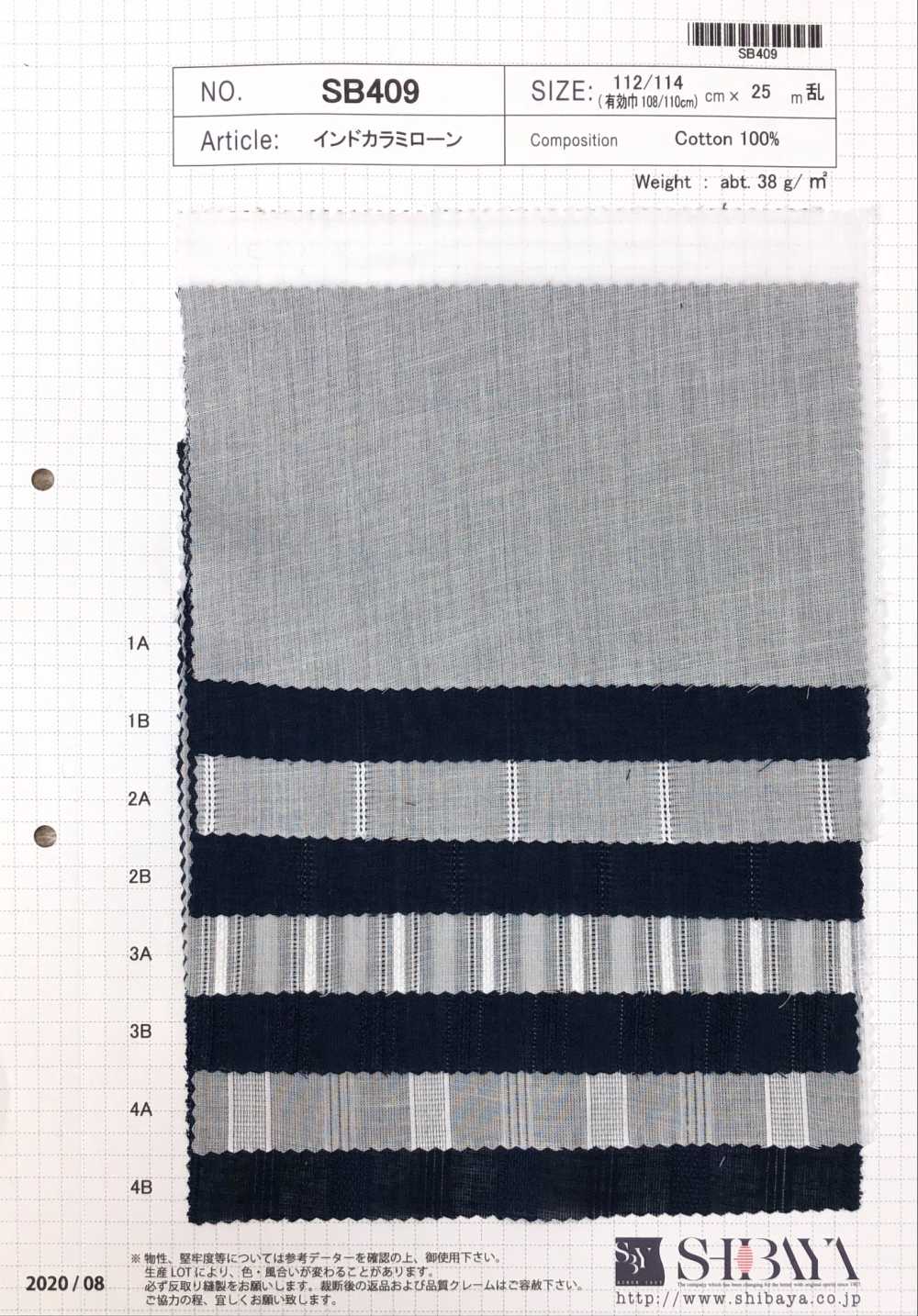 SB409 [OUTLET] Pelouse Indienne Leno Weave[Fabrication De Textile] SHIBAYA