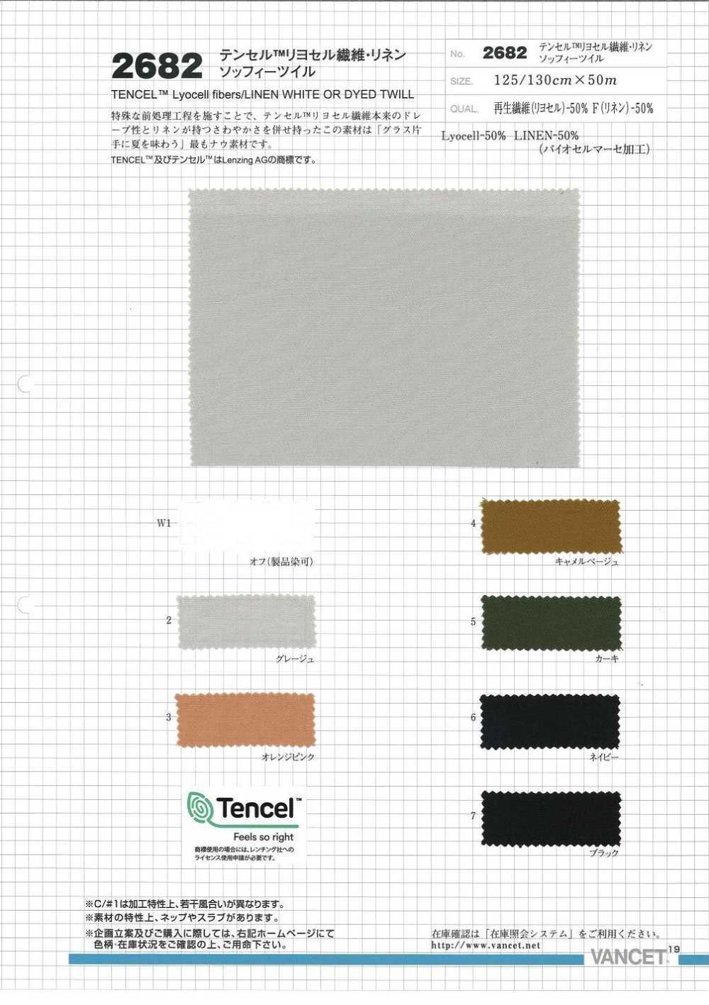 2682 Tencel / Lin Sophie Sergé[Fabrication De Textile] VANCET