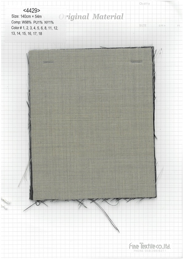 4429 Laine Toro Stretch Sans Motif & Rayé[Fabrication De Textile] Textile Fin
