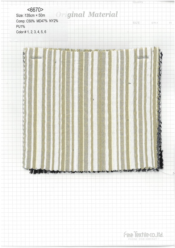 6670 Tuck Stripe[Fabrication De Textile] Textile Fin