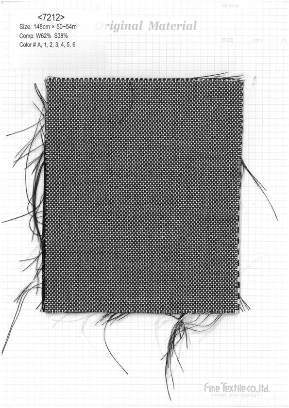 7212 Coin Laine Soie Noir Et Blanc[Fabrication De Textile] Textile Fin