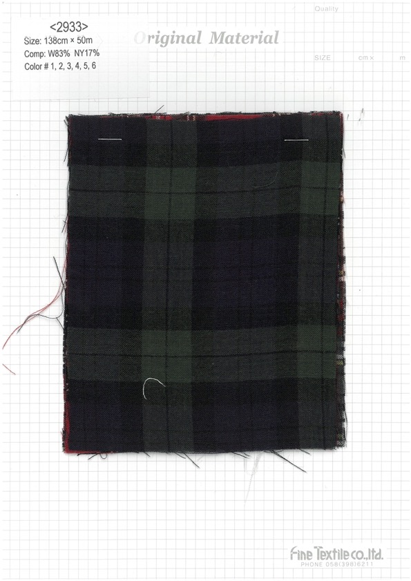 2933 Carreaux De Gaze De Laine[Fabrication De Textile] Textile Fin