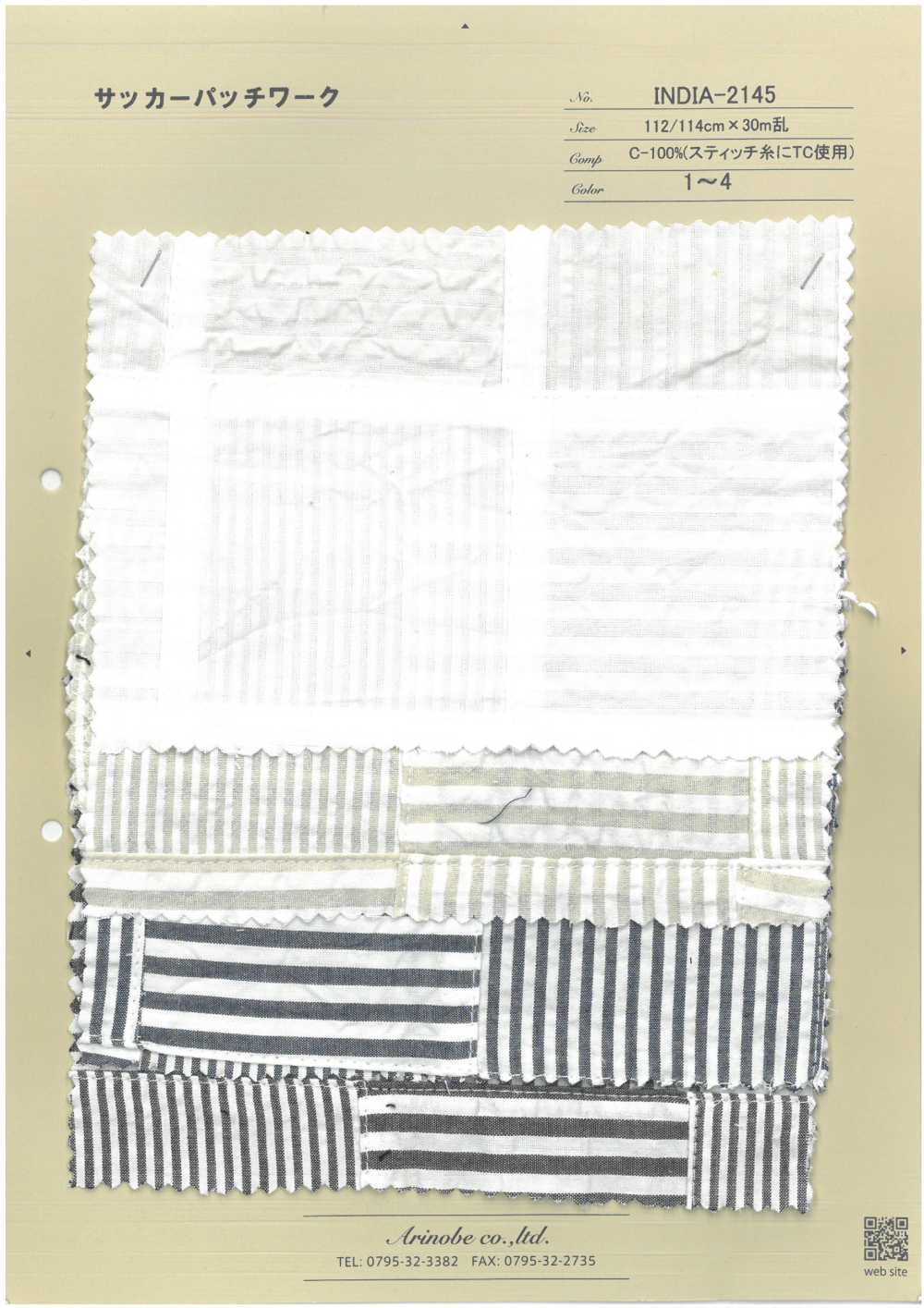 INDIA-2145 Patchwork En Crépon[Fabrication De Textile] ARINOBE CO., LTD.