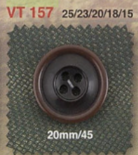 VT157 Bouton 4 Trous En Résine Polyester IRIS