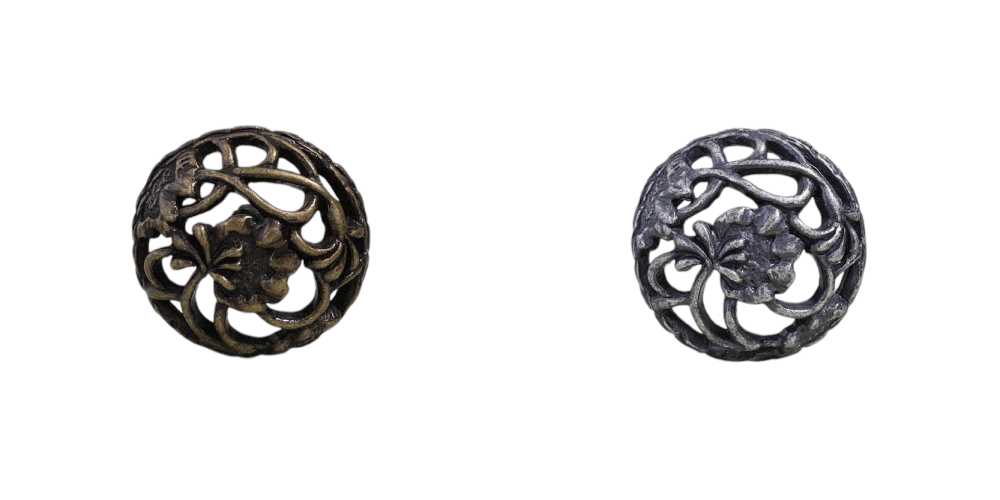 DM2035 Bouton Moulé En Demi-cercle IRIS