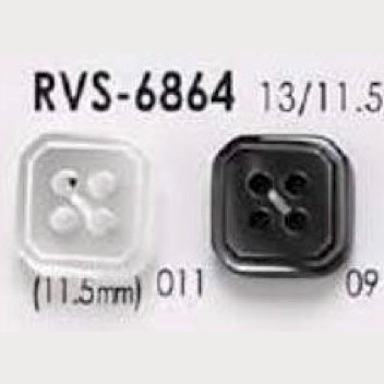 RVS6864 Bouton 4 Trous En Résine Polyester IRIS