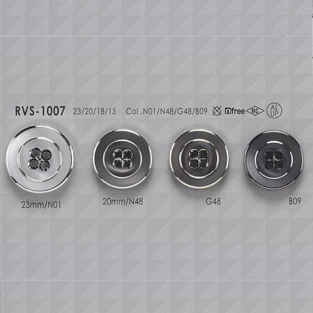 RVS1007 Bouton 4 Trous En Aluminium/résine De Polyester IRIS