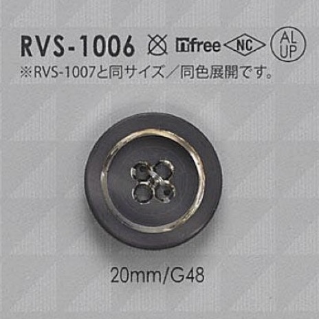 RVS1006 Bouton 4 Trous En Aluminium/résine De Polyester IRIS