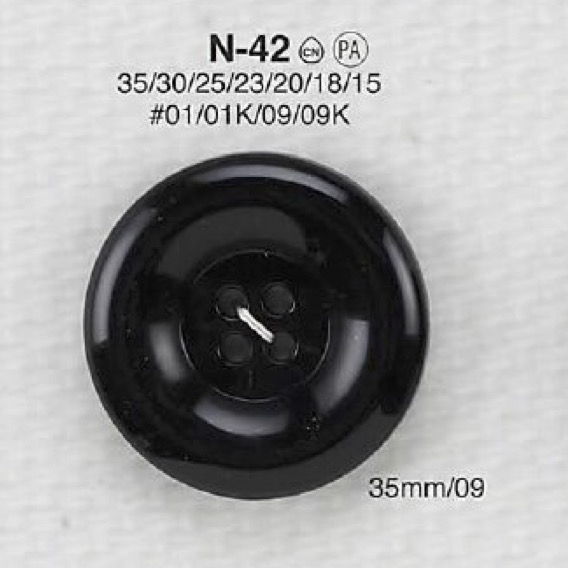 N42 Bouton 4 Trous En Résine De Nylon IRIS