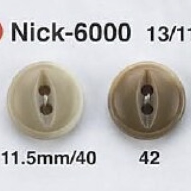 NICK6000 Bouton à Deux Trous En Résine D