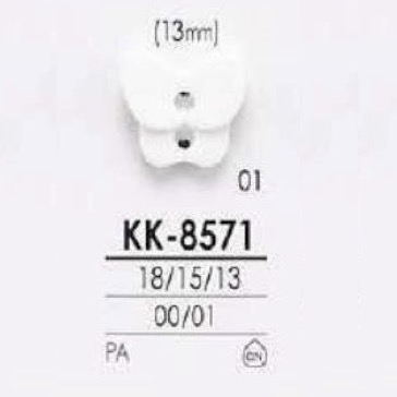 KK8571 Bouton à Deux Trous En Résine De Nylon IRIS