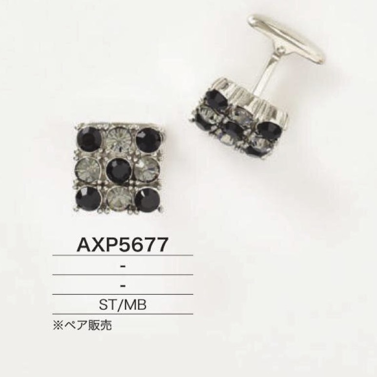 AXP5677 Boutons de manchette en pierre/laiton[Autres articles divers] IRIS