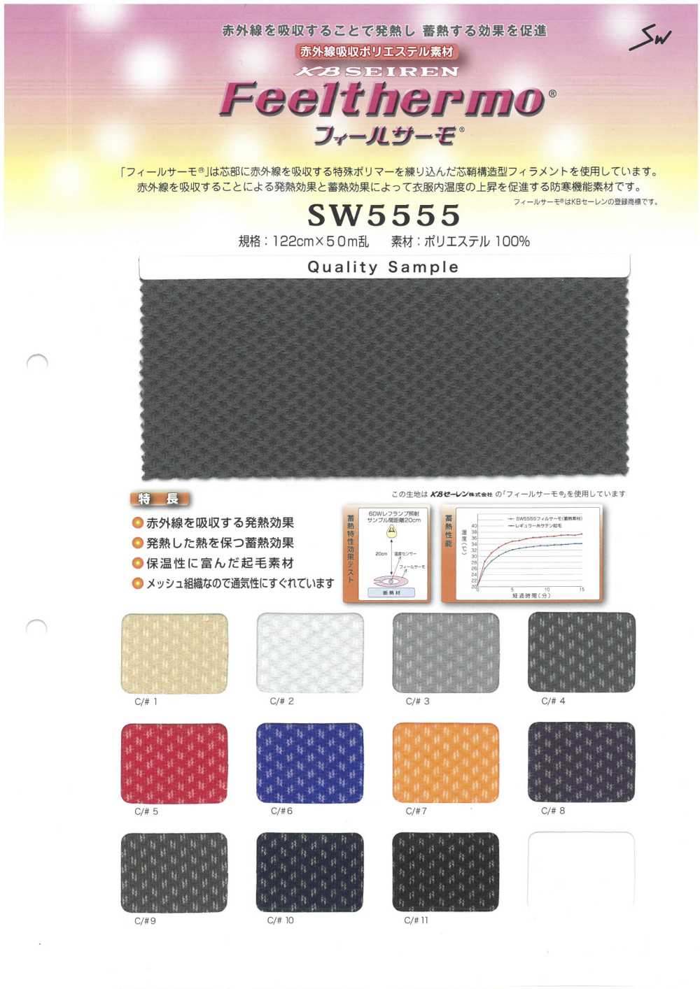 SW5555 Feel Thermo French Fuzzy Mesh[Fabrication De Textile] Fibres Sanwa