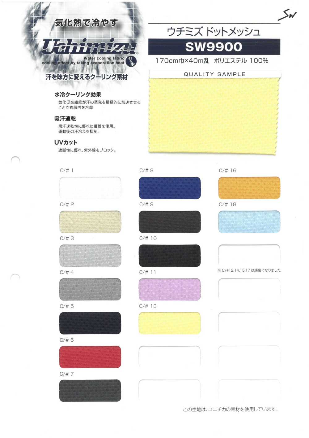 SW9900 Maille à Pois Uchimizu[Fabrication De Textile] Fibres Sanwa