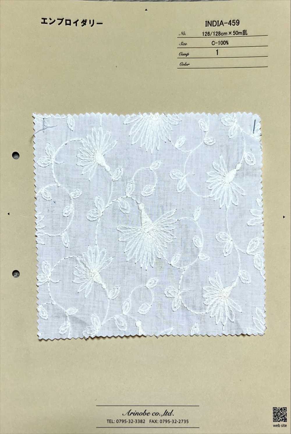 INDIA-459 Broderie[Fabrication De Textile] ARINOBE CO., LTD.