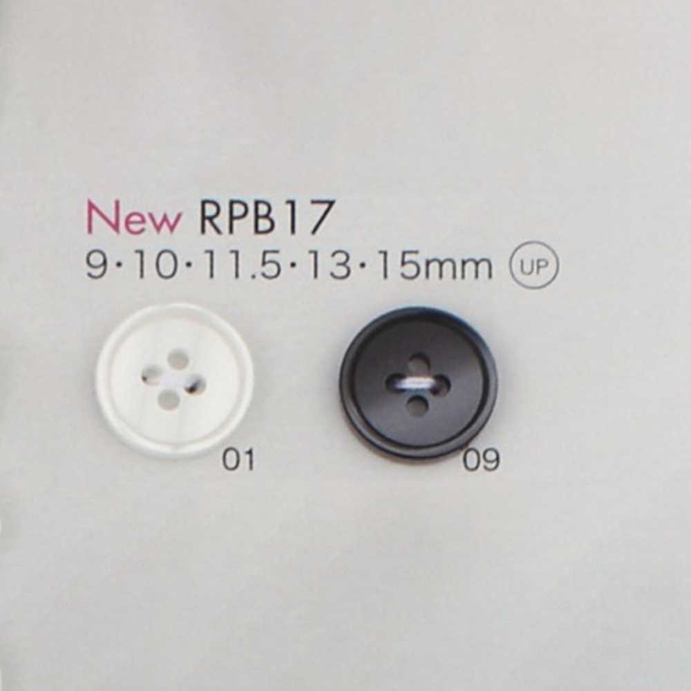 RPB17 Fabriqué Au Japon Boutons En Résine PET Recyclés 4 Trous Avec Bords DAIYA BUTTON