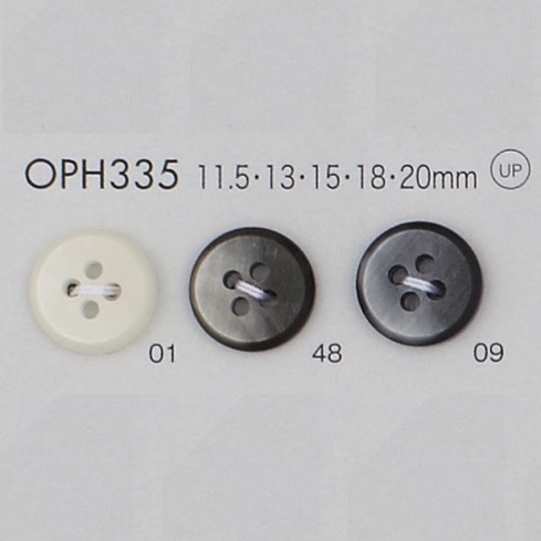 OPH335 Bouton 4 Trous En Résine Polyester