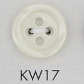 KW17 Bouton 4 Trous Bordé De Résine Polyester