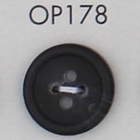 OP178 Bouton 4 Trous Bordé De Résine Polyester