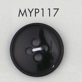 MYP117 Bouton 4 Trous Bordé De Résine Polyester DAIYA BUTTON