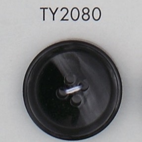 TY2080 Bouton 4 Trous Bordé De Résine Polyester DAIYA BUTTON