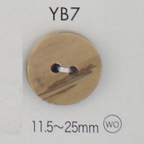 YB7 Bouton En Bois Naturel à 2 Trous DAIYA BUTTON