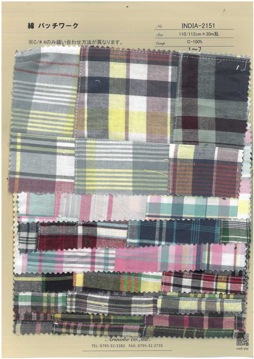 INDIA-2151 Patchwork De Coton[Fabrication De Textile] ARINOBE CO., LTD.