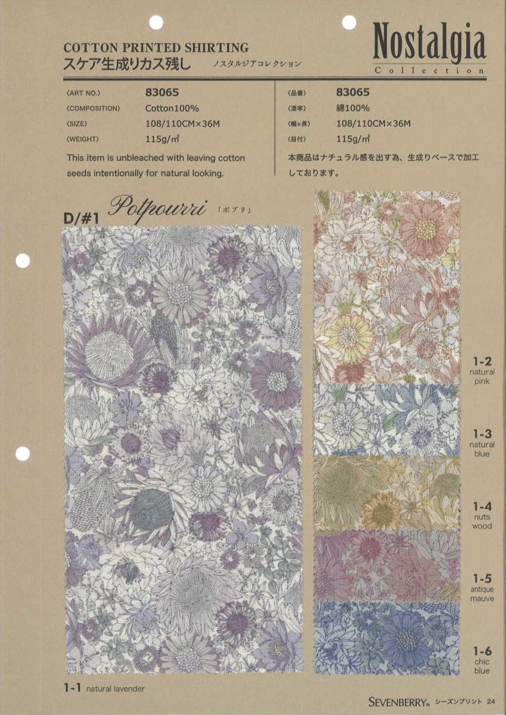 83065 Pot-pourri De La Collection Nostalgie Sans Pelouse[Fabrication De Textile] VANCET