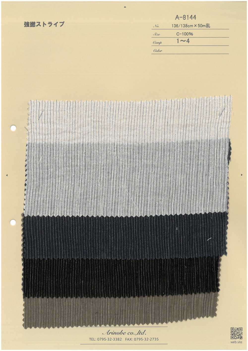 A-8144 Rayures étroitement Torsadées[Fabrication De Textile] ARINOBE CO., LTD.