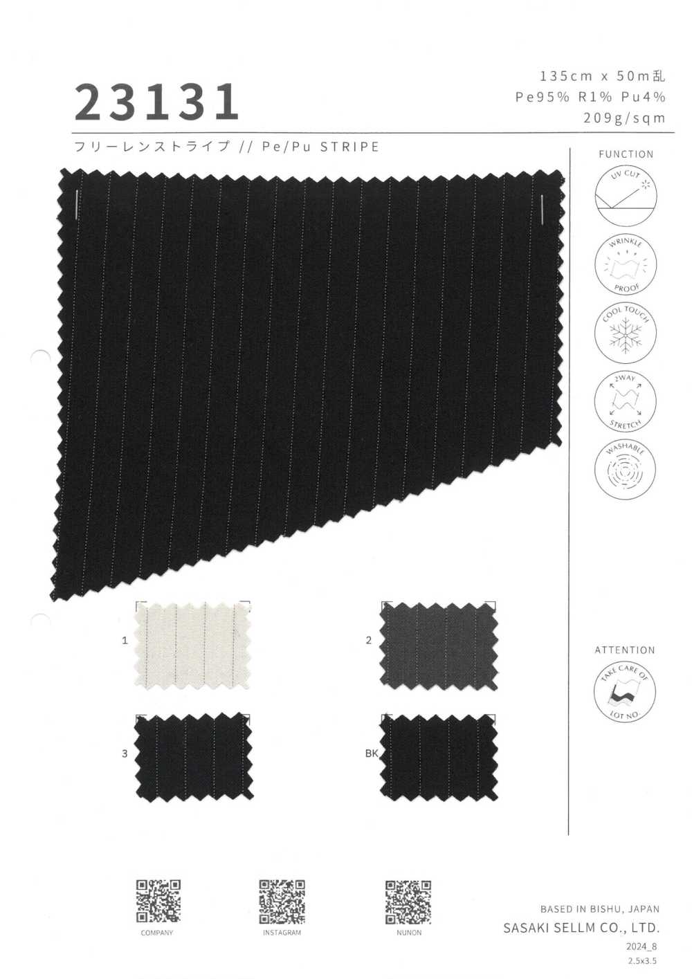 23131 Freelen Stripe[Fabrication De Textile] SASAKISELLM