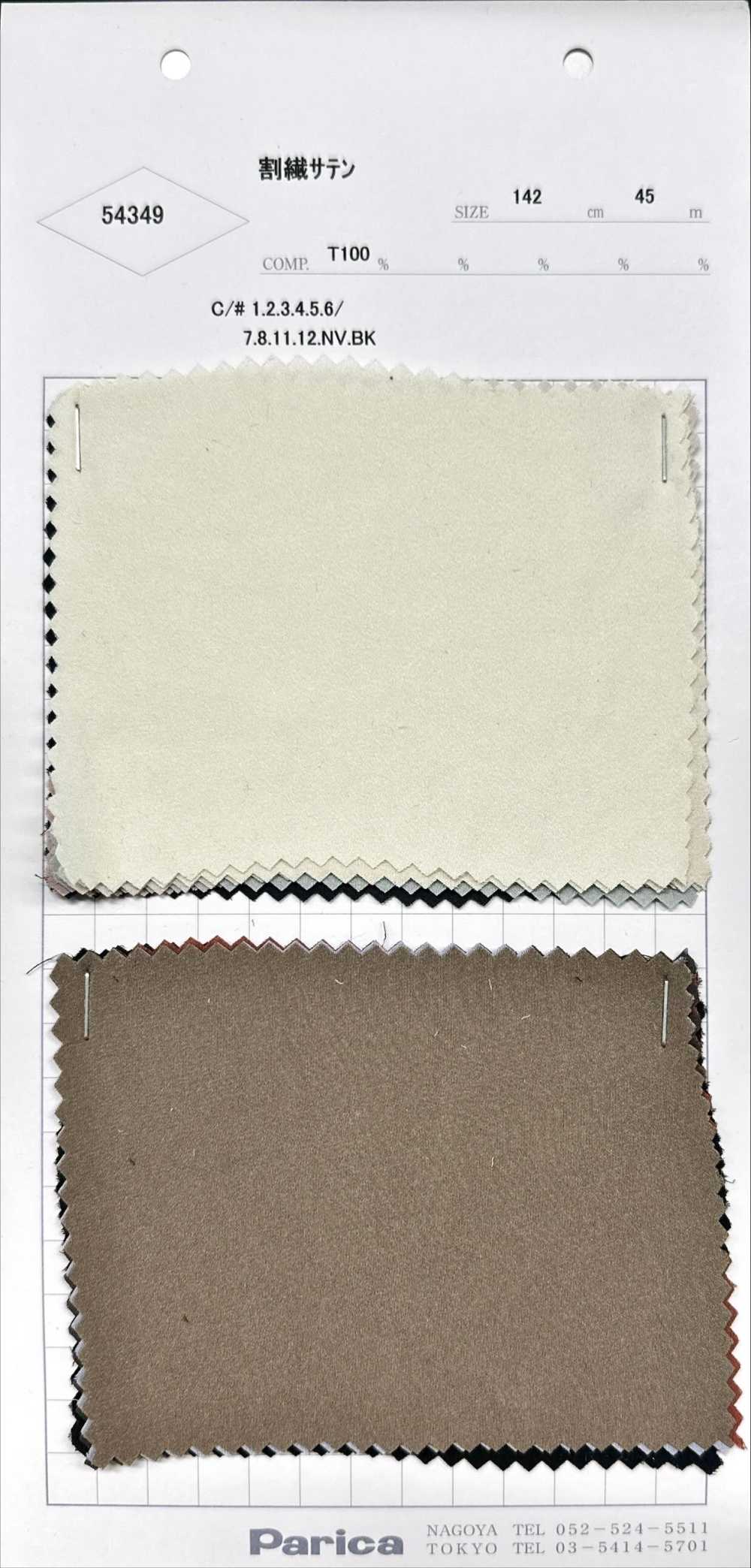 54349 Satin Fendu[Fabrication De Textile] Parika