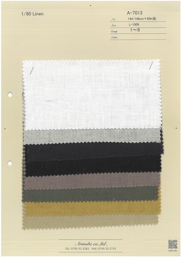 A-7013 1/80 Lin[Fabrication De Textile] ARINOBE