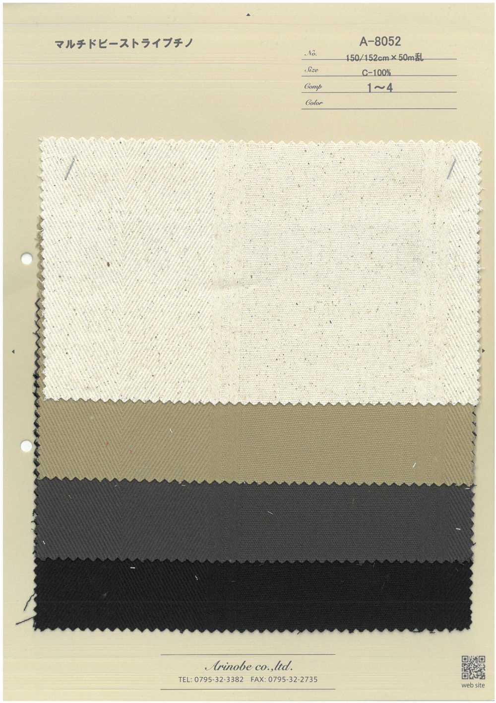 A-8052 Chino à Rayures Multi-dobby[Fabrication De Textile] ARINOBE