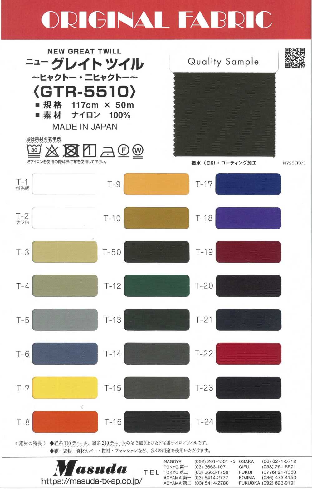 GTR-5510 Nouveau Grand Sergé[Fabrication De Textile] Masuda