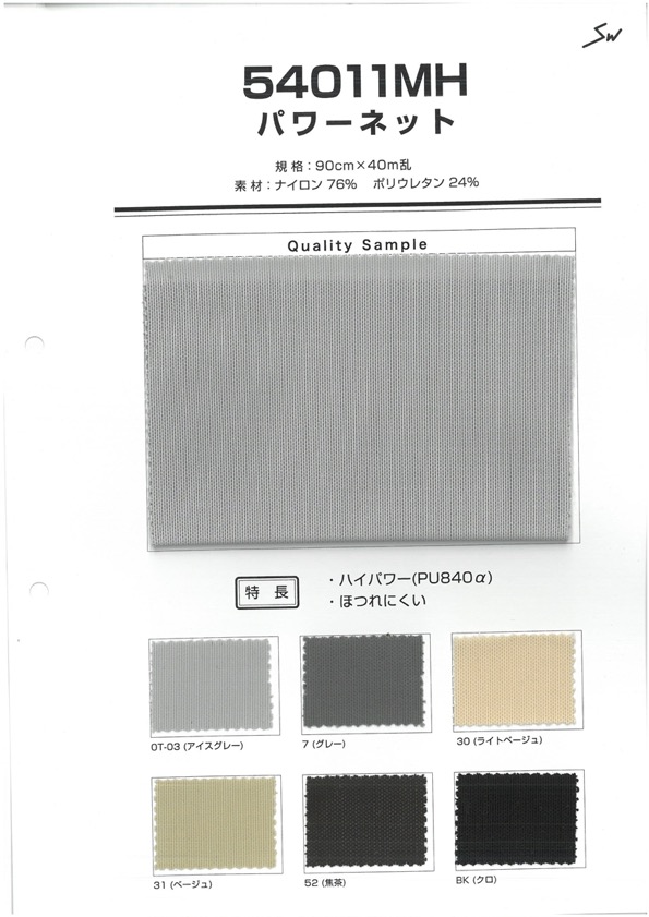 54011MH Réseau électrique[Fabrication De Textile] Fibres Sanwa