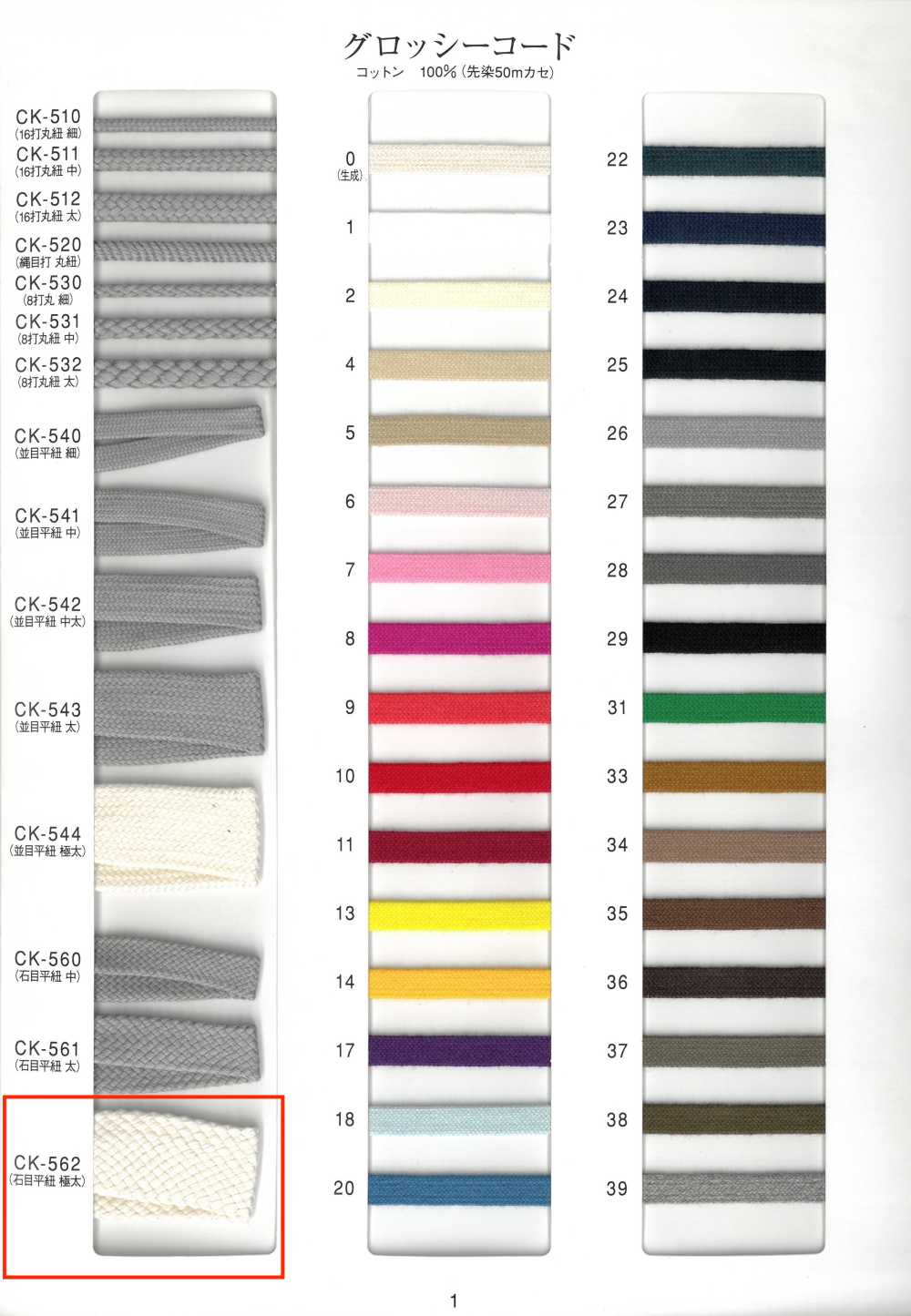 CK-562 Cordon Brillant, Cordon Plat à Grain De Pierre, Extra épais[Ruban Ruban Cordon]