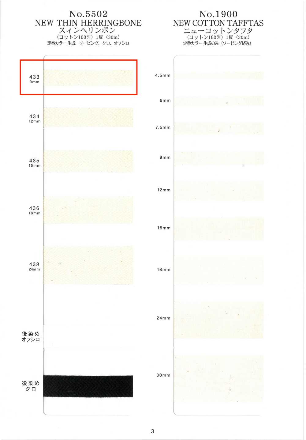 NO5502-433 Chevrons Fins[Ruban Ruban Cordon] RIVER