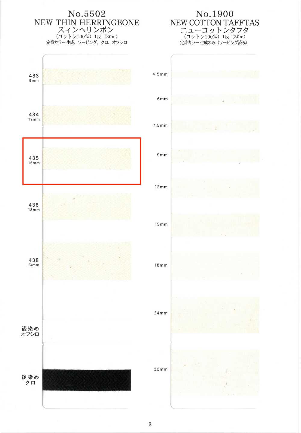 NO5502-435 Chevrons Fins[Ruban Ruban Cordon] RIVER