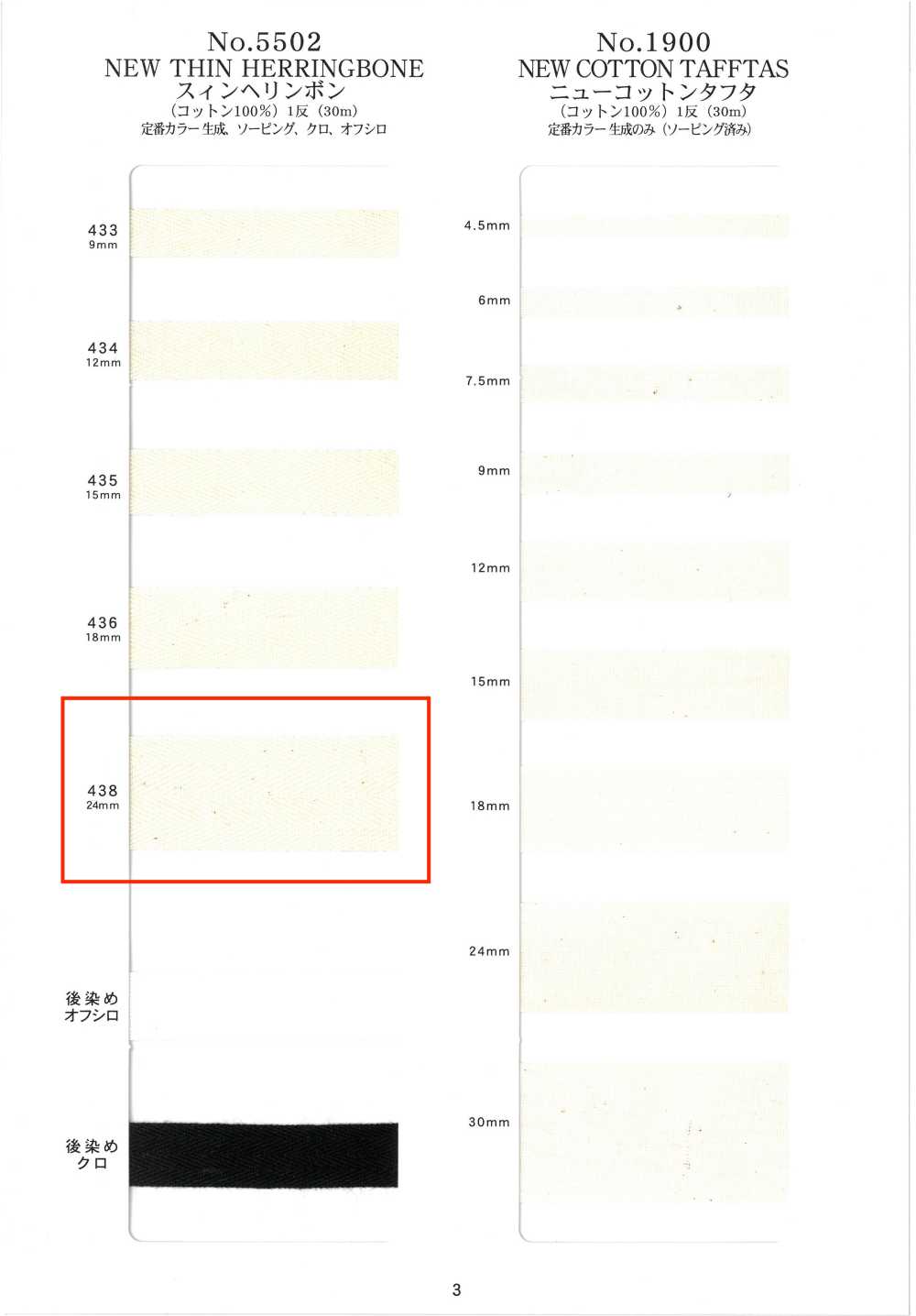 NO5502-438 Chevrons Fins[Ruban Ruban Cordon] RIVER