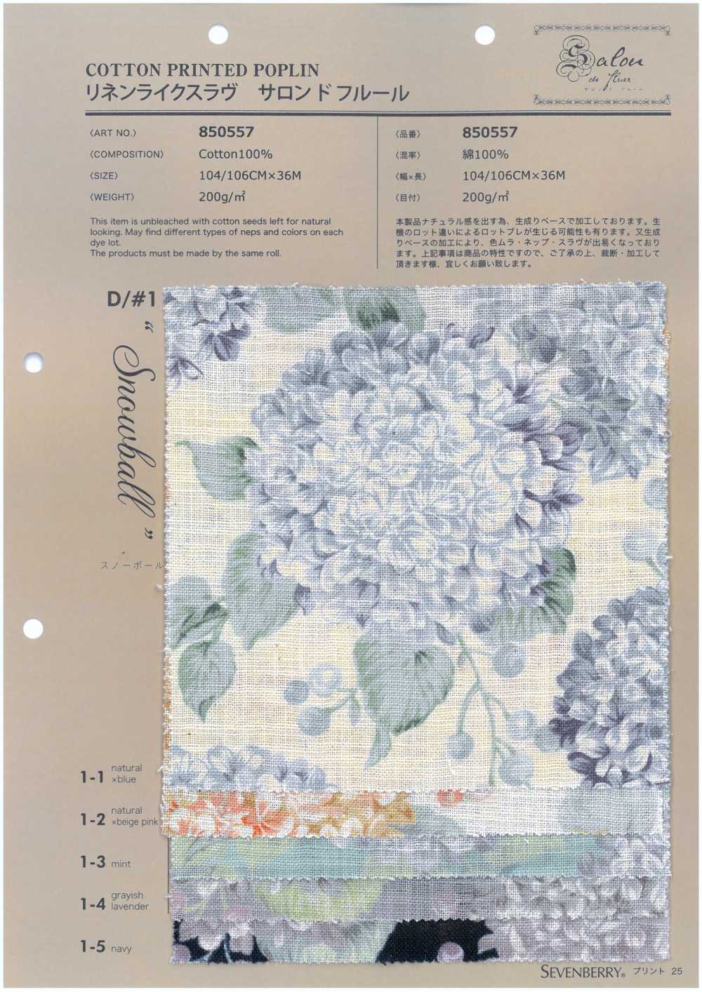 850557 Salon De Fleurs Slav Snowball, Aspect Lin[Fabrication De Textile] VANCET