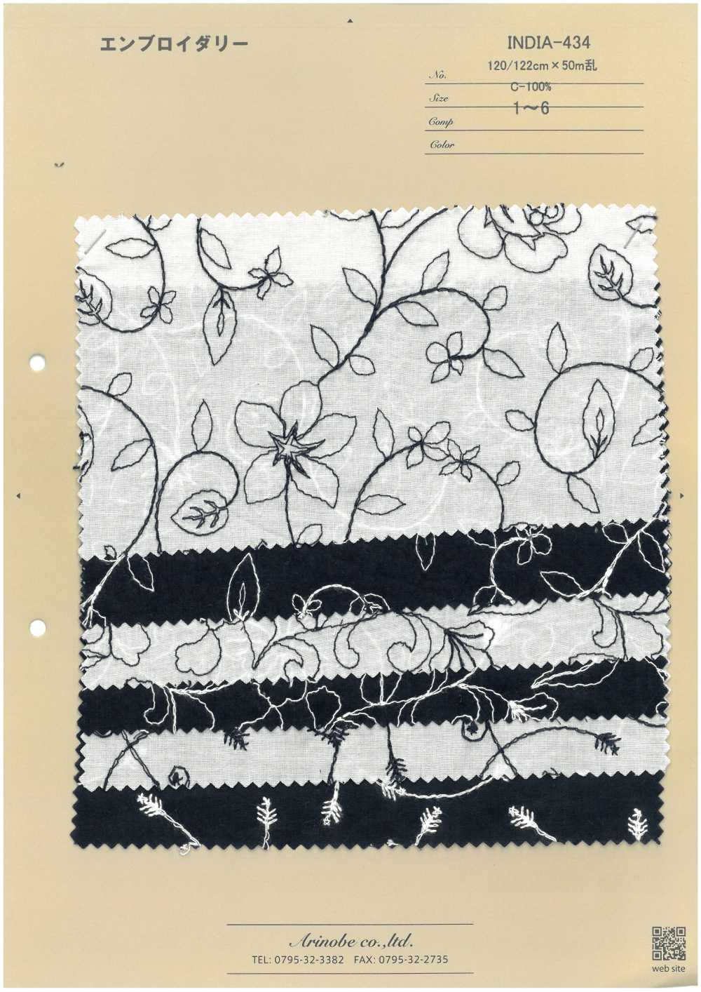 INDIA-434 Broderie[Fabrication De Textile] ARINOBE