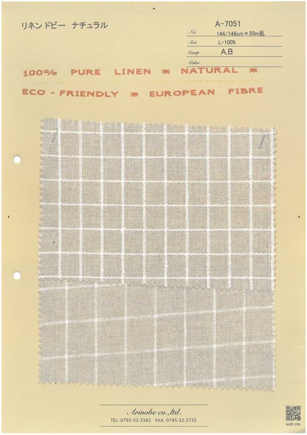 A-7051 Lin Dobby Naturel[Fabrication De Textile] ARINOBE