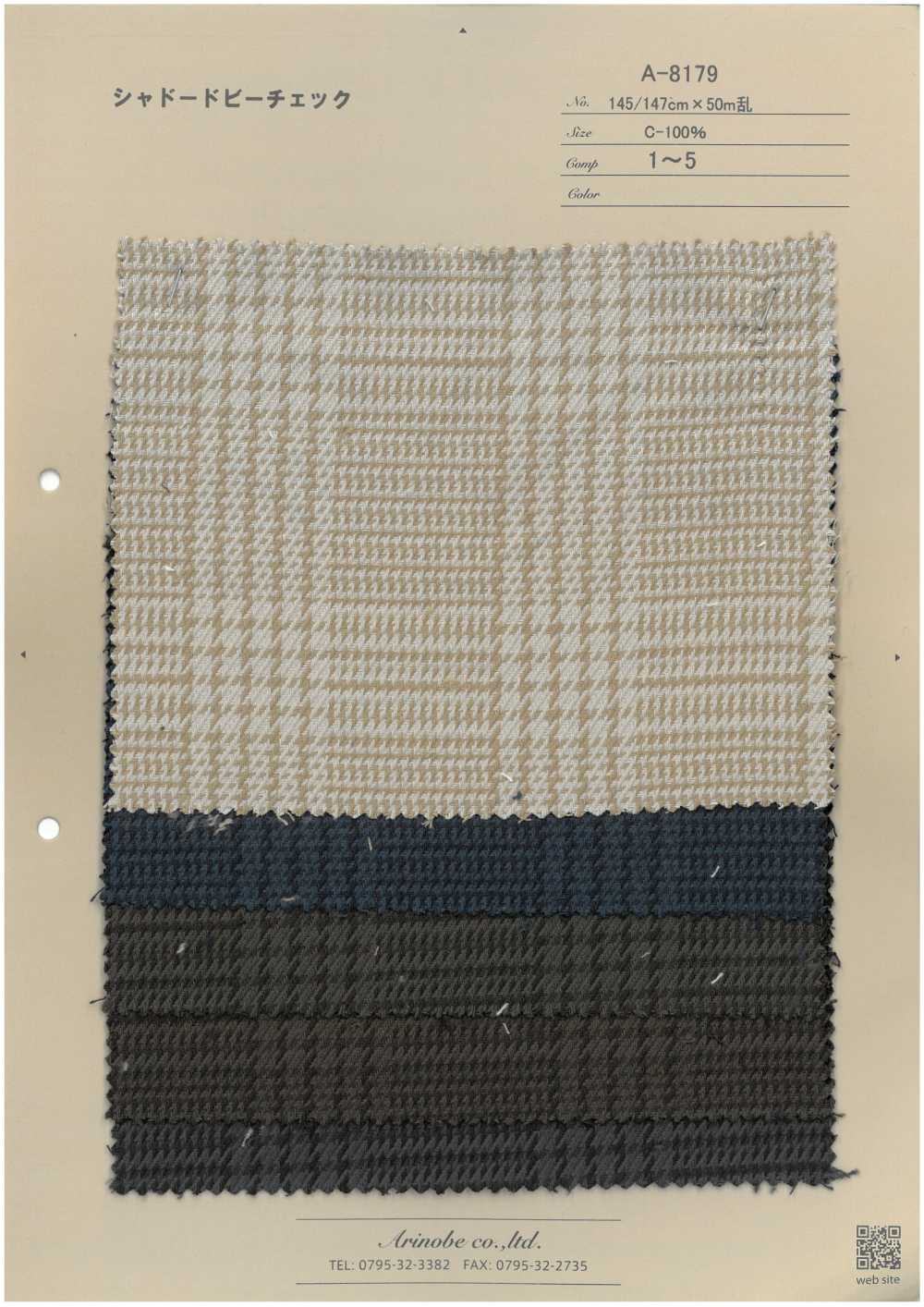 A-8179 Vérification Shadow Dobby[Fabrication De Textile] ARINOBE