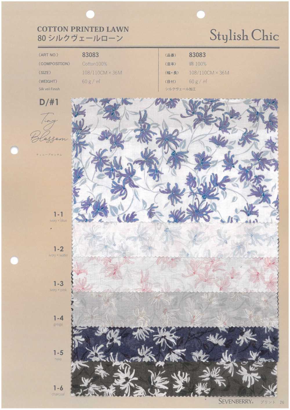83083 80 Voile De Soie Lawn SC Tiny Blossom[Fabrication De Textile] VANCET