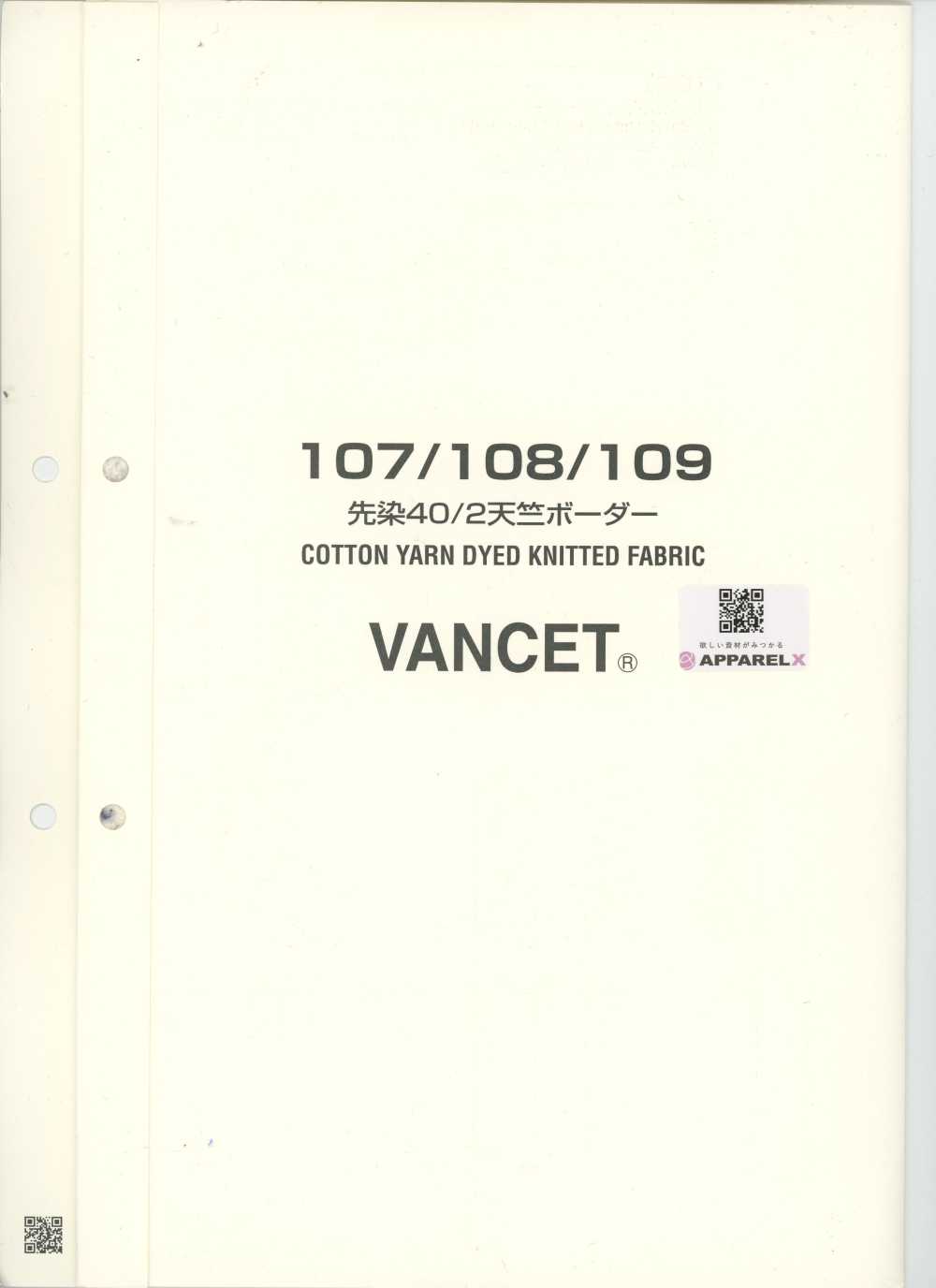 107-108-109-SAMPLE Livre D'échantillon[Carte D'échantillon] VANCET
