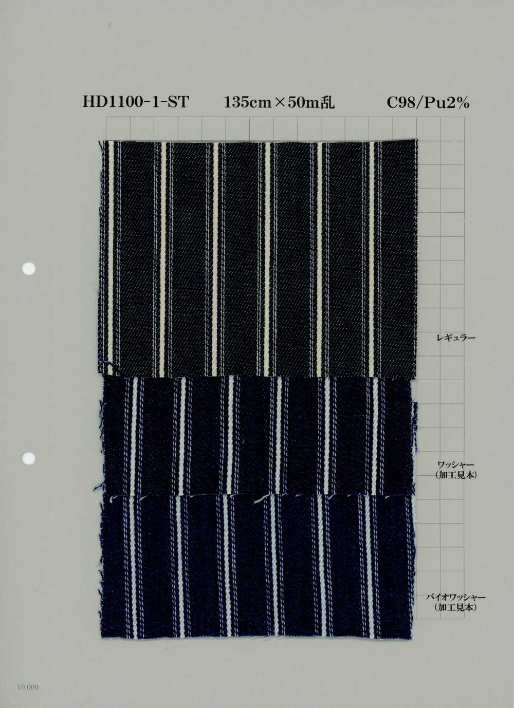 HD1100-1-ST Denim En Coton 9 Oz[Textile / Tissu] Yoshiwa Textile
