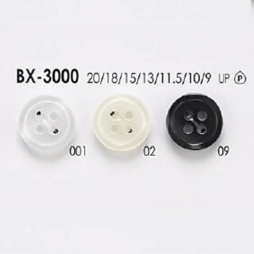 BX3000 Bouton 4 Trous En Résine Polyester