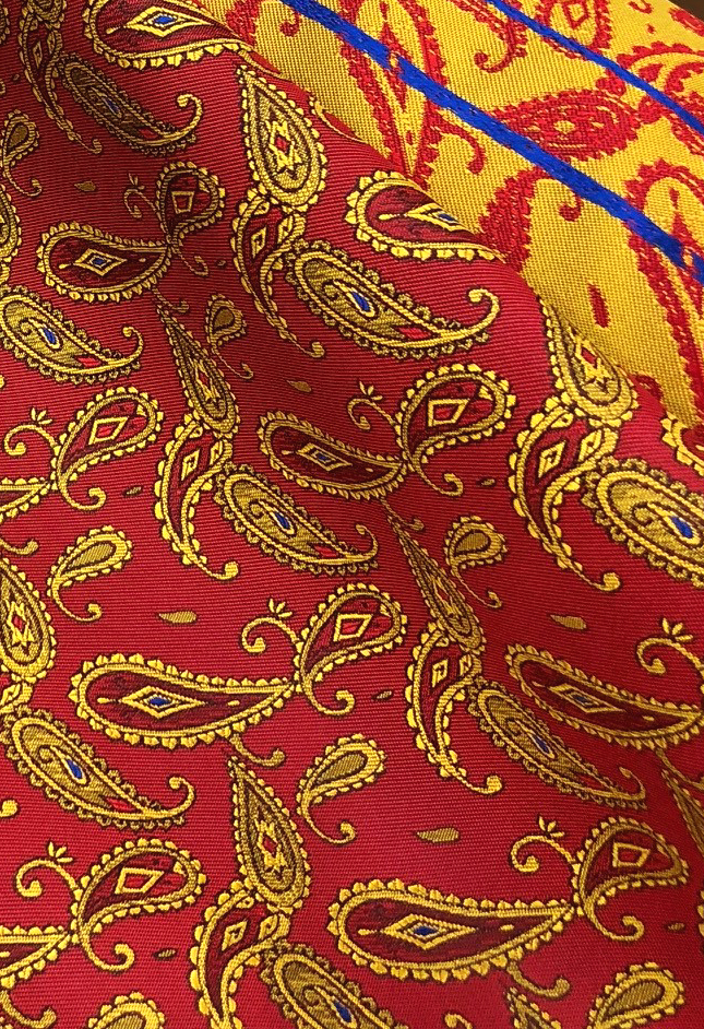 951 Yamanashi Fujiyoshida Paisley Motif Soie Jacquard Textile Yamamoto(EXCY)