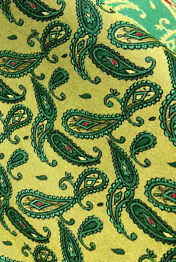953 Yamanashi Fujiyoshida Paisley Pattern Silk Jacquard Textile [sortie] Yamamoto(EXCY)