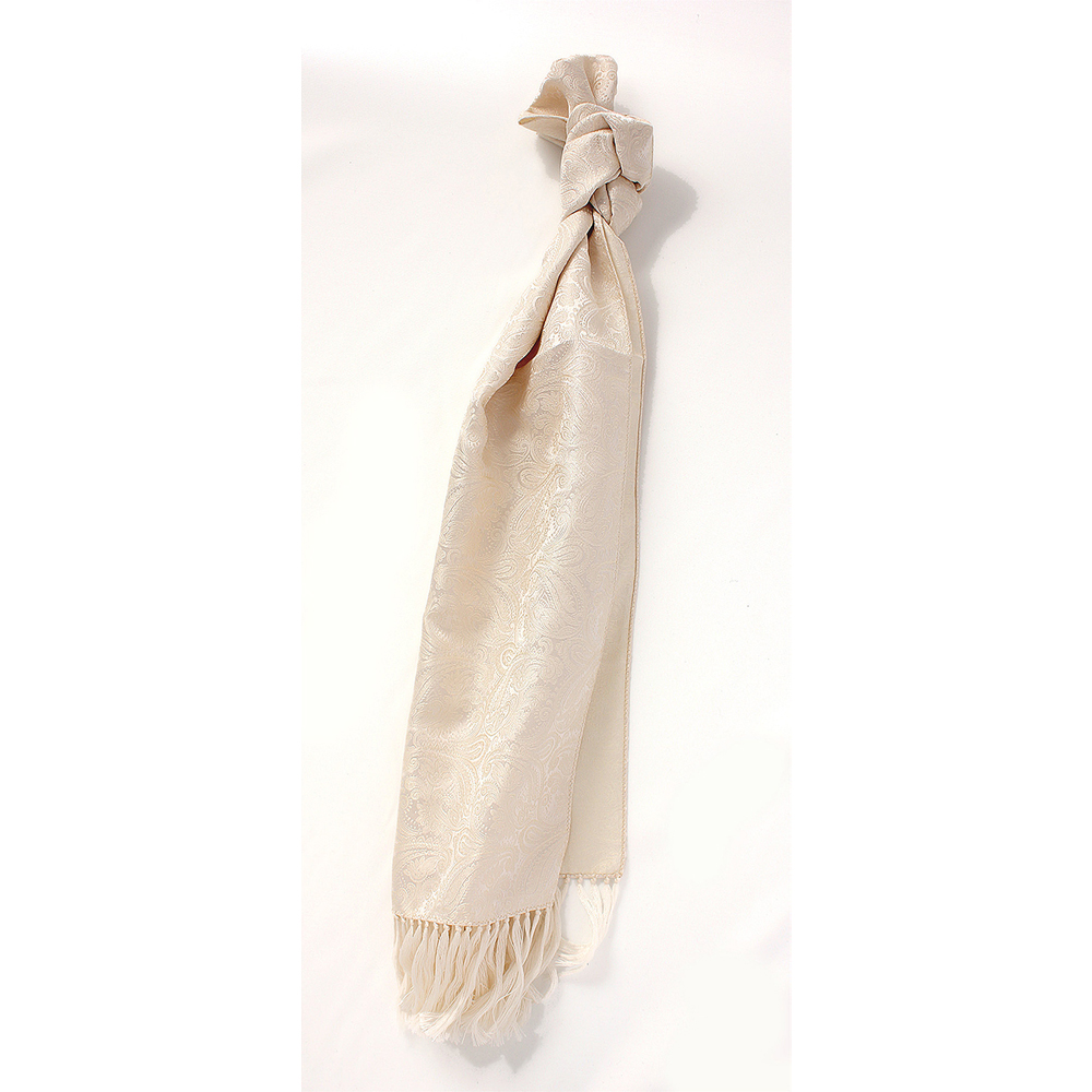 VST-4 VANNERS Foulard Textile Soie Motif Cachemire Champagne Or[Accessoires Formels] Yamamoto(EXCY)